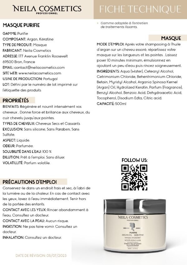 Masque huile d'Argan & Kératine – Image 2