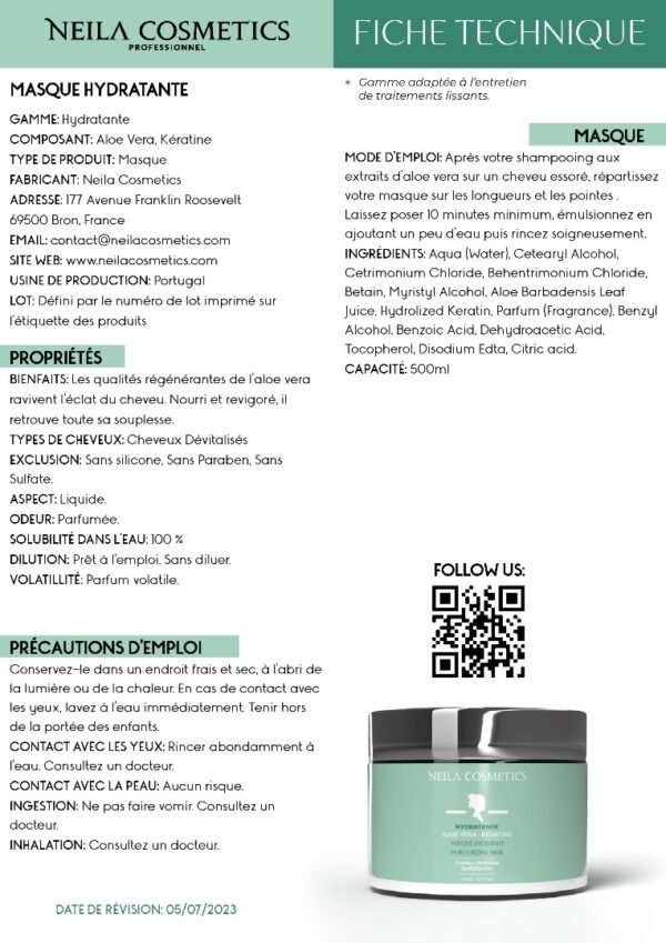 Masque Aloe Vera & Kératine – Image 2