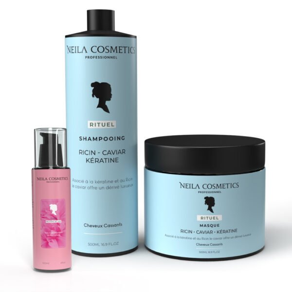 Trio Shampoing Masque Sérum Ricin Caviar