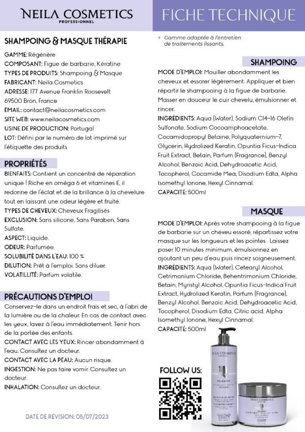 Shampoing et Masque Figue de Barbarie & Kératine – Image 4